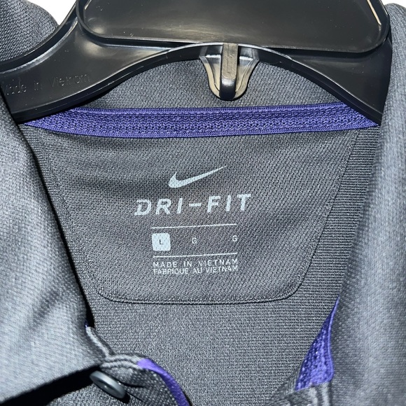 Nike Dri-Fit TCU Long Sleeve On-Field Athletic Grey Polo Men’s Size Large - Picture 4 of 5